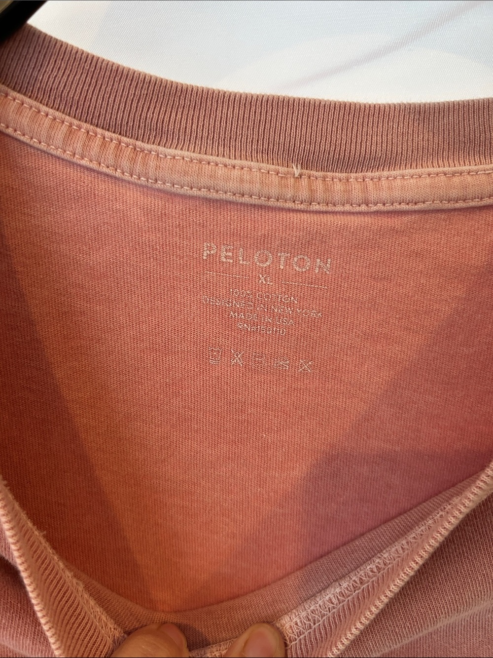 Peloton interactive muted pink long sleeve active shirt cotton ladies XL USA - Picture 6 of 11